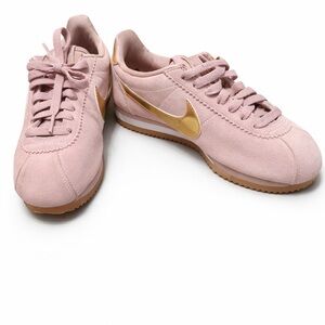Nike Women's Blush Pink and Gold Sneakers